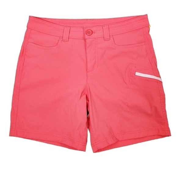 Eddie Bauer Women Activewear Ranger Orange Travel Outdoor Shorts Size 6 - Picture 1 of 6